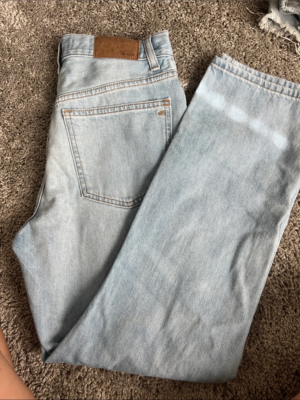 Light Wash Madewell Straight-Leg Jeans - Classic Casual